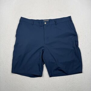 Peter Millar Crown Sport Shorts Mens 38 Blue Golf Performance Microfiber Pockets